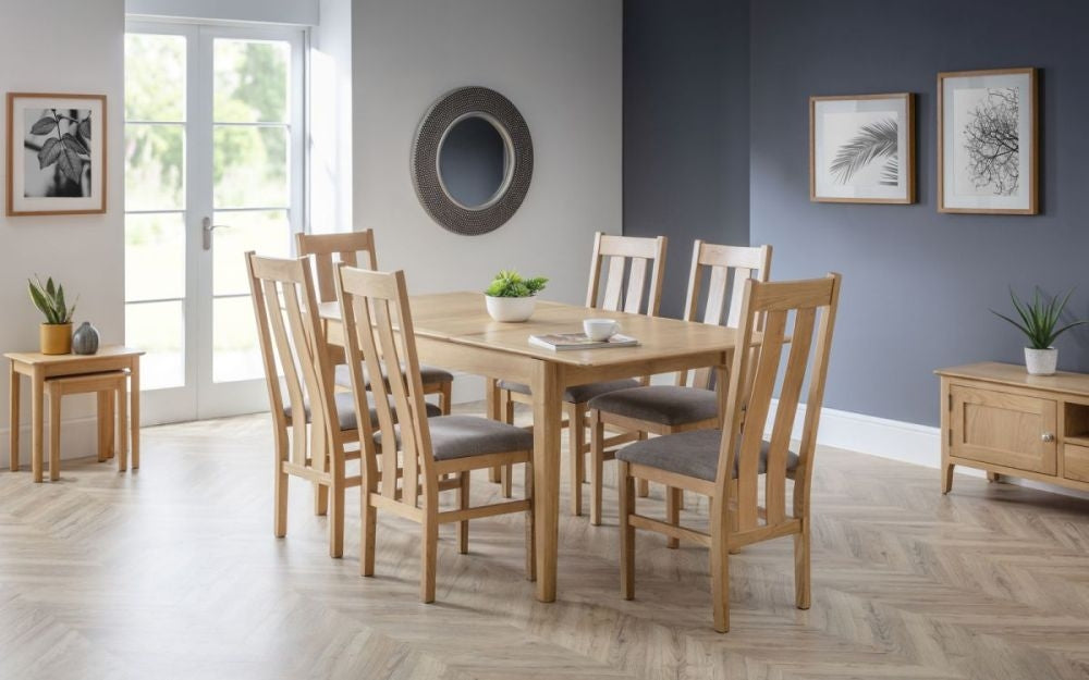 Cotswold Natural Satin Lacquer 4 Seater Extending Dining Table