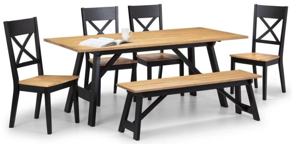 Hockley Oak Rubberwood Dining Bench