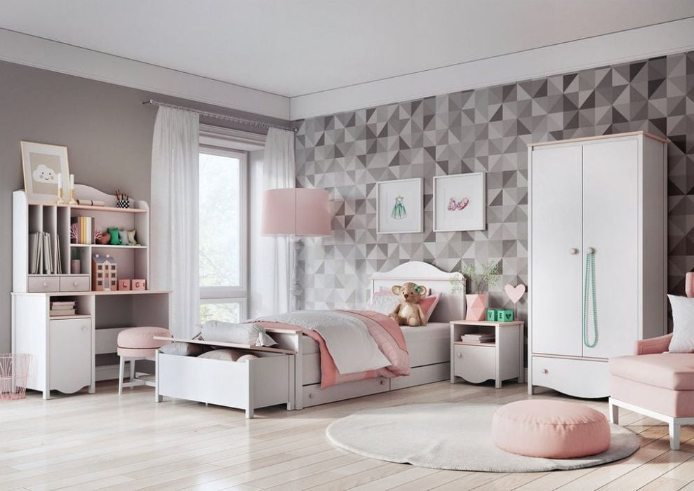 Mia Girls White Bedside Table