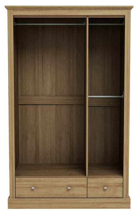 Devon Oak 3 Door Wardrobe