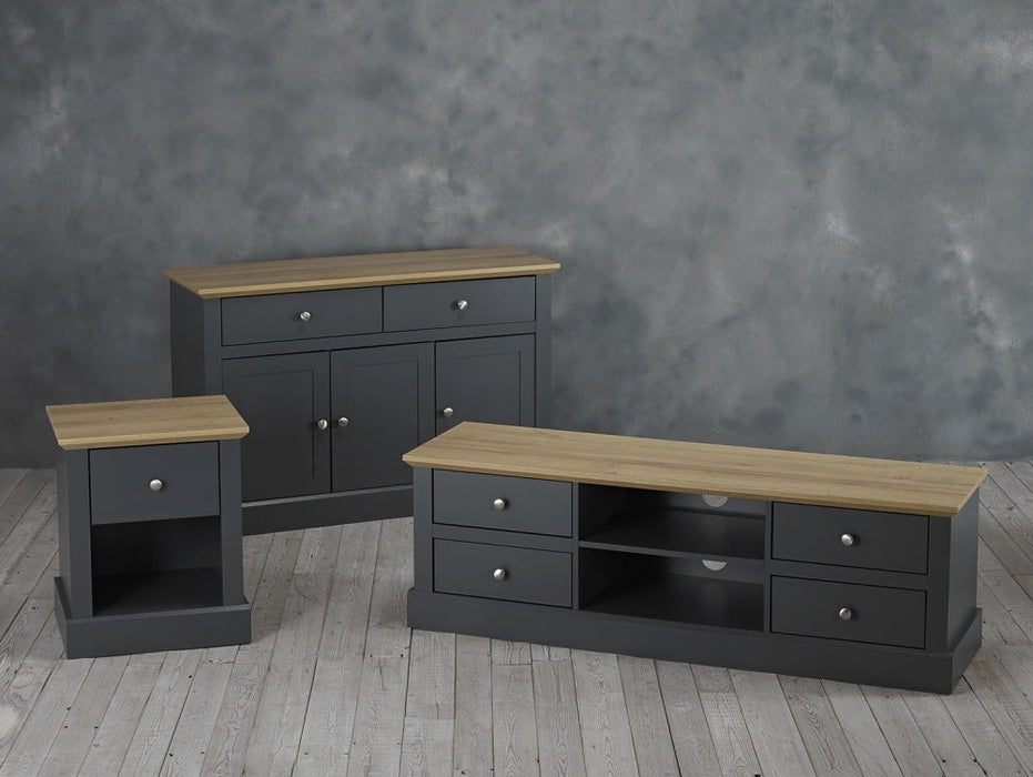 Devon Charcoal 4 Drawer TV Unit