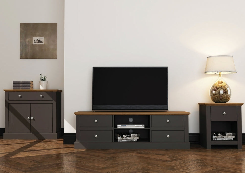 Devon Charcoal 4 Drawer TV Unit