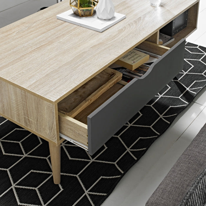Scandi Oak Coffee Table - Grey
