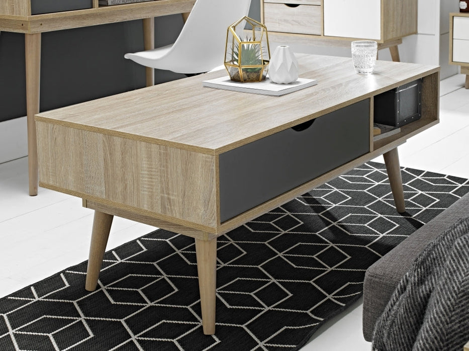 Scandi Oak Coffee Table - Grey