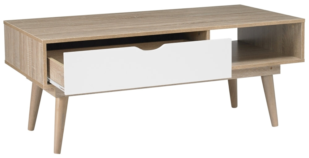Scandi Oak Coffee Table - White