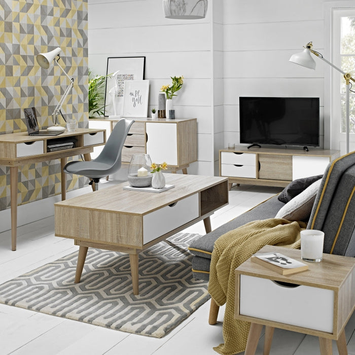 Scandi Oak Coffee Table - White