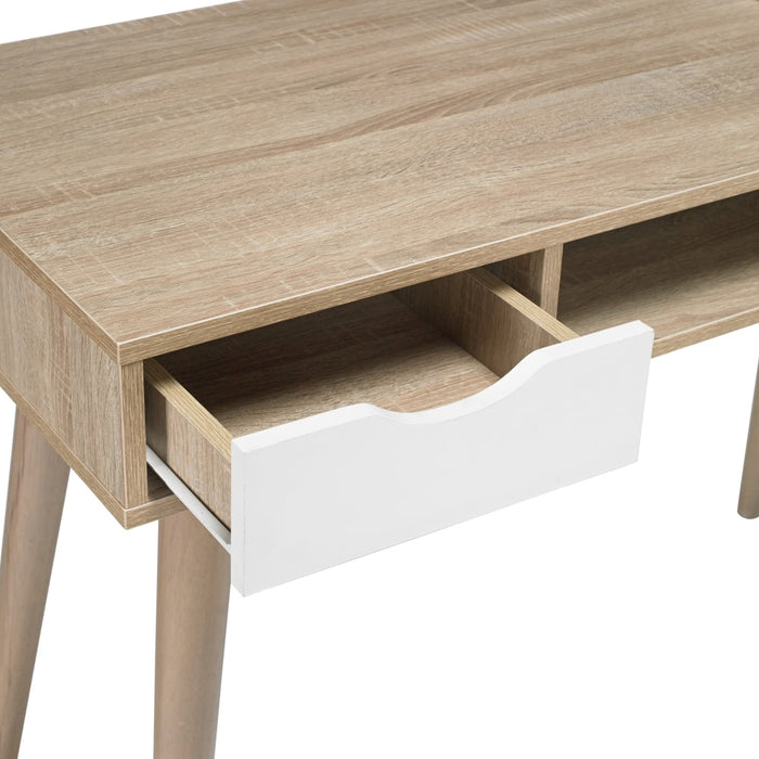 Scandi Oak Desk - White