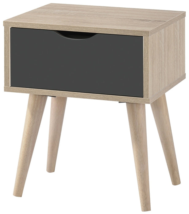 Scandi Oak Lamp Table - Grey