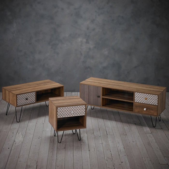 Casablanca Printed Coffee Table with Hairpin Legs