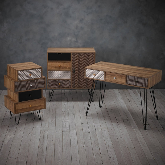Casablanca Printed Desk with Hairpin Legs