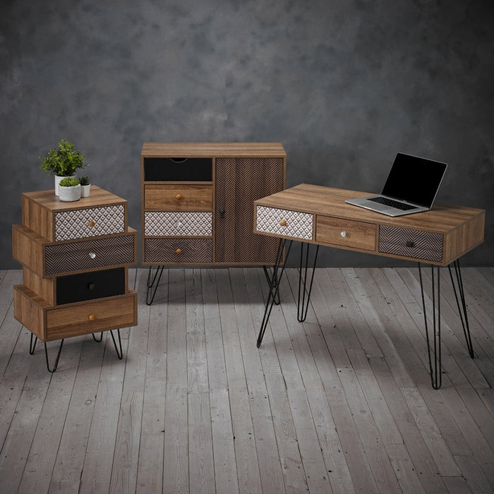 Casablanca Printed Desk with Hairpin Legs