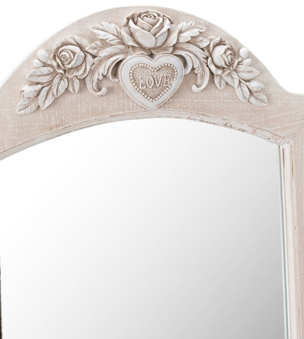 Juliette French Style White Cheval Mirror
