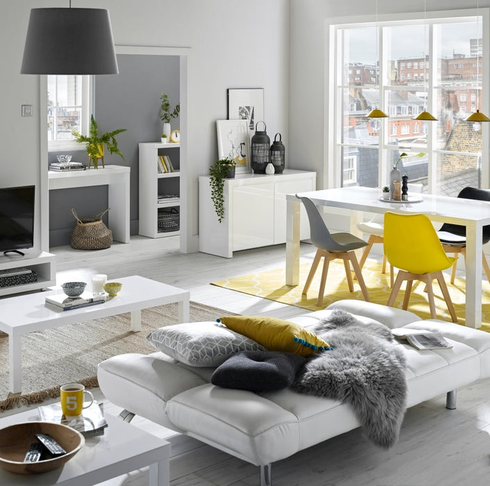 Puro White High Gloss Bookcase