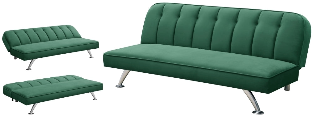Brighton Green Velvet Sofabed