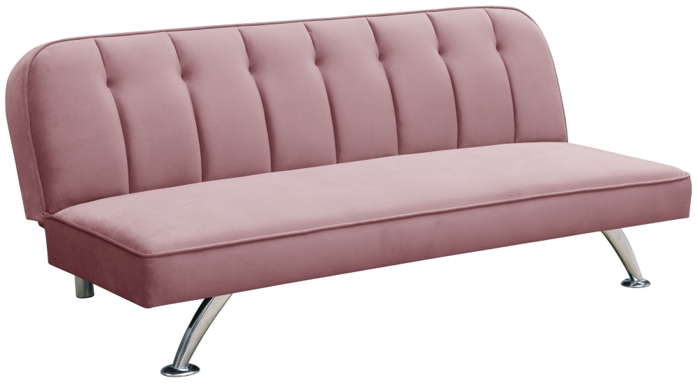 Brighton Pink Velvet Sofabed
