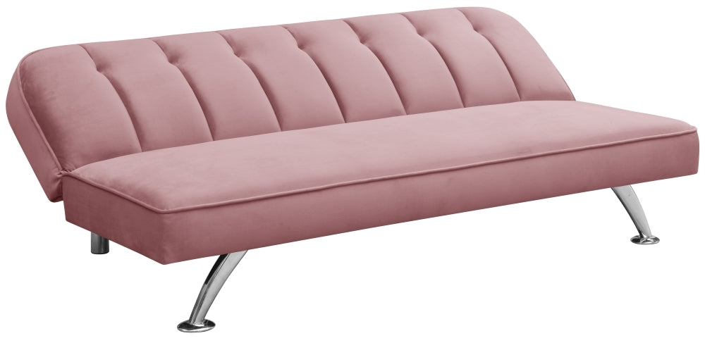 Brighton Pink Velvet Sofabed