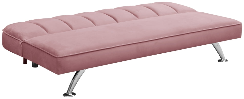 Brighton Pink Velvet Sofabed