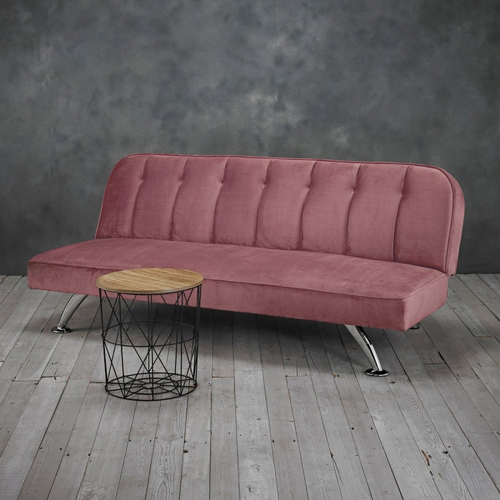 Brighton Pink Velvet Sofabed