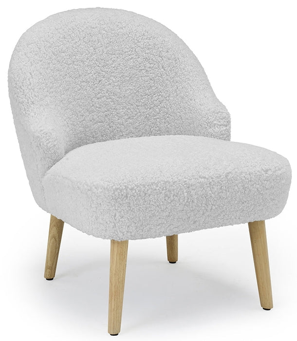 Ted Grey Faux Fur Bedroom Chair