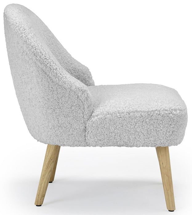 Ted Grey Faux Fur Bedroom Chair