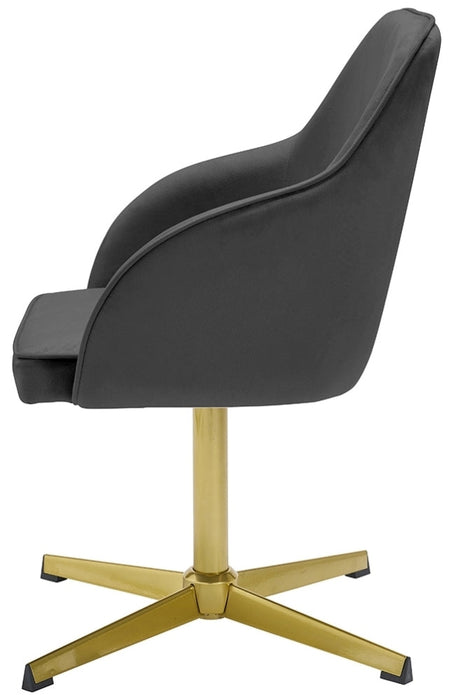 Felix Black Velvet Fabric Home Office Chair