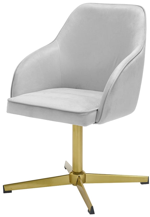 Felix Grey Velvet Fabric Home Office Chair