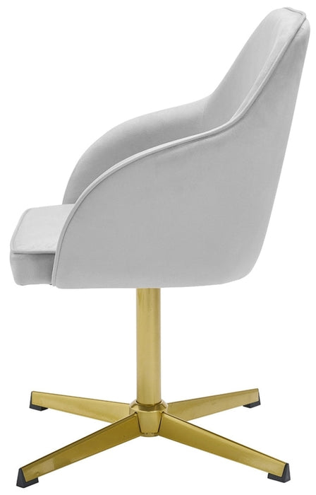 Felix Grey Velvet Fabric Home Office Chair
