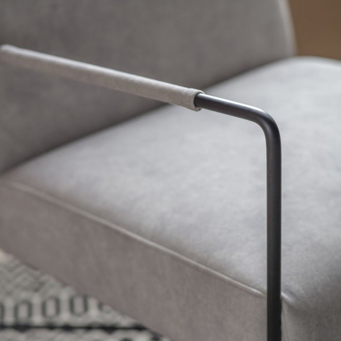 Chartham Grey Fabric Armchair