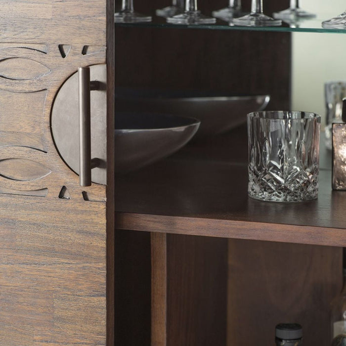 Boho Retreat Chocolate Wood Drinks Cabinet