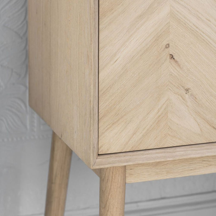 Milano Oak 2 Door Drinks Cabinet