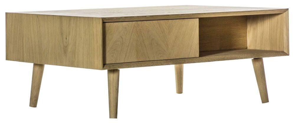 Milano Oak 2 Drawer Coffee Table
