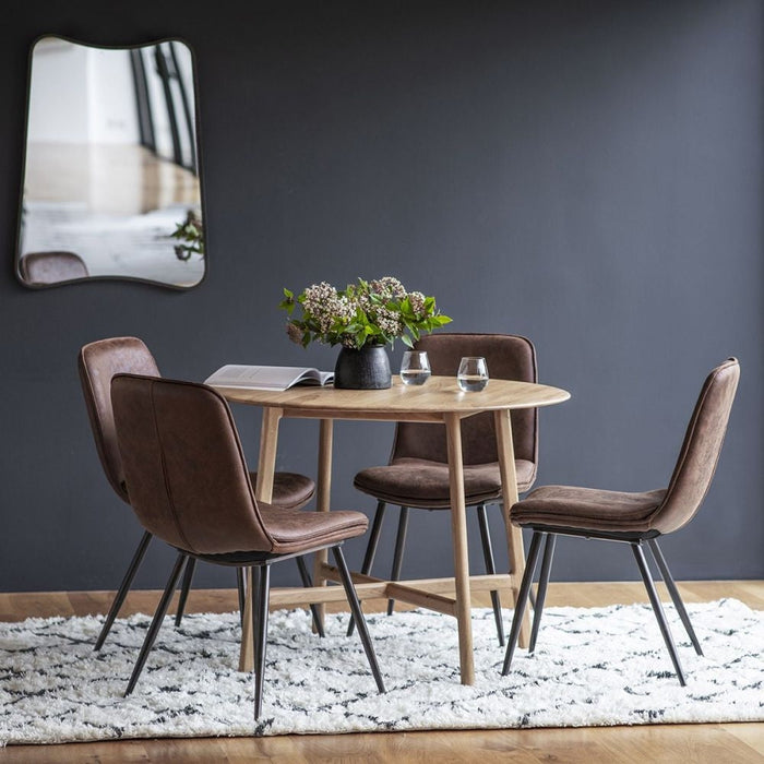 Madrid Oak 100cm Round Dining Table