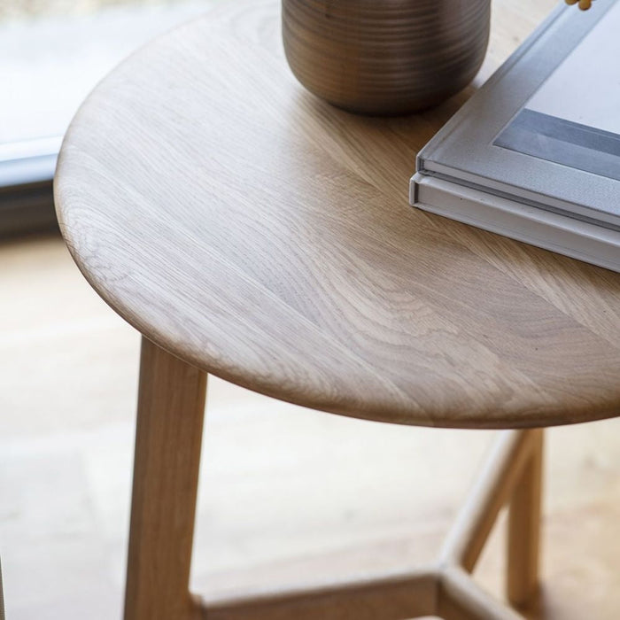 Madrid Oak Round Side Table
