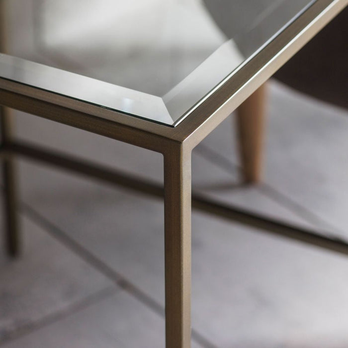 Rothbury Clear Glass and Bronze Side Table