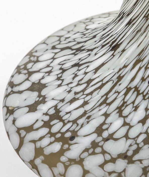 Aditya Brown and White Glass Large Vase