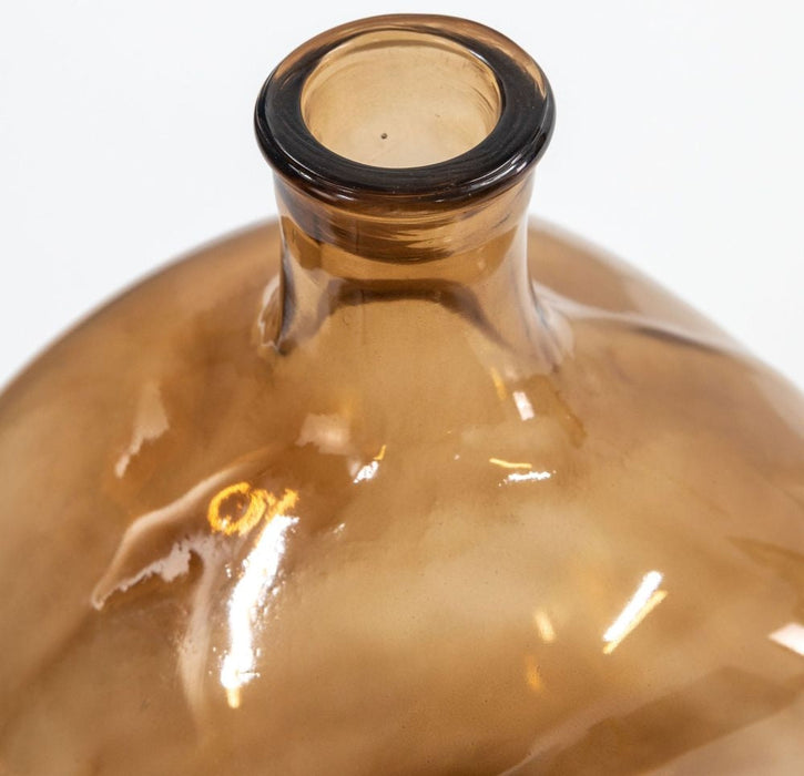 Burwell Brown Glass Medium Bottle Vase