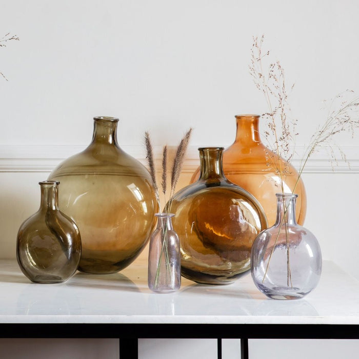 Burwell Green Glass Medium Bottle Vase