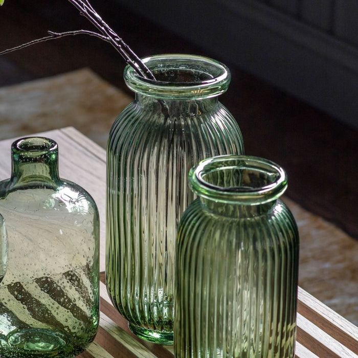 Francia Green Glass Large Vase