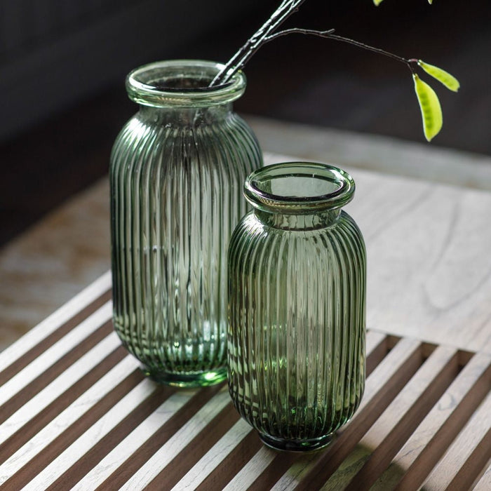 Francia Green Glass Large Vase