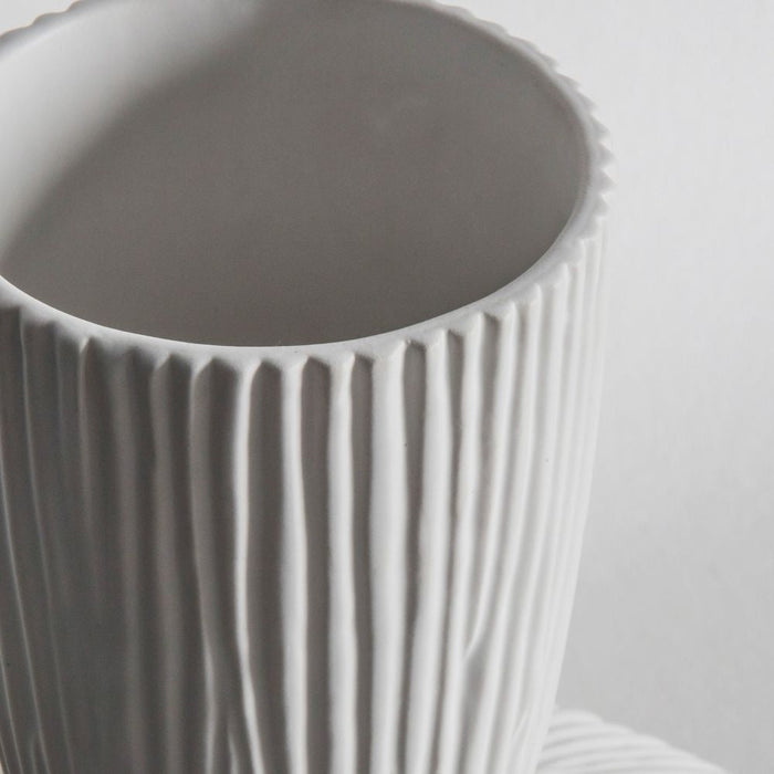 Honjo Cream Stoneware Vase