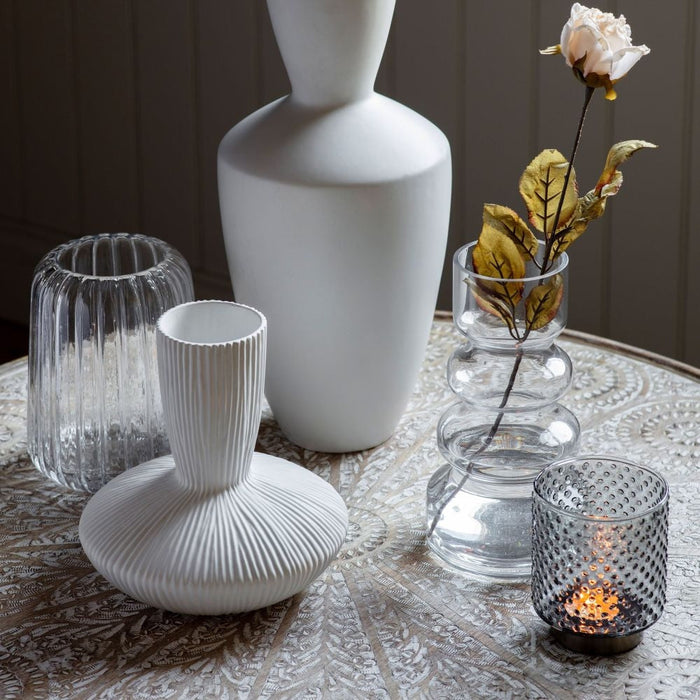 Honjo Cream Stoneware Vase