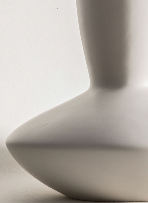 Kami White Stoneware Vase