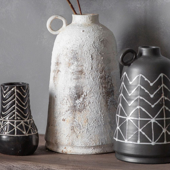 Mori White Large Bottle Vase