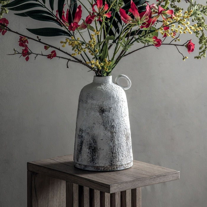 Mori White Small Bottle Vase