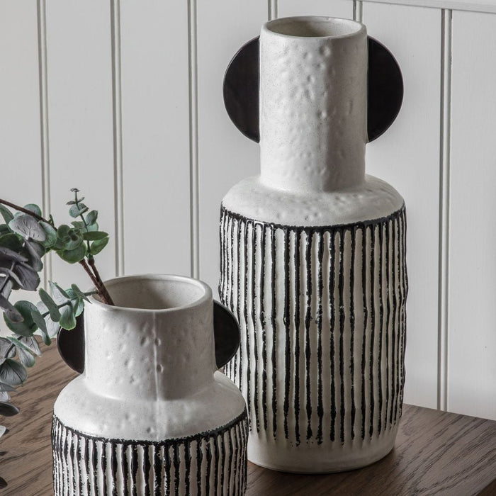 Seki Brown and Cream Large Vase