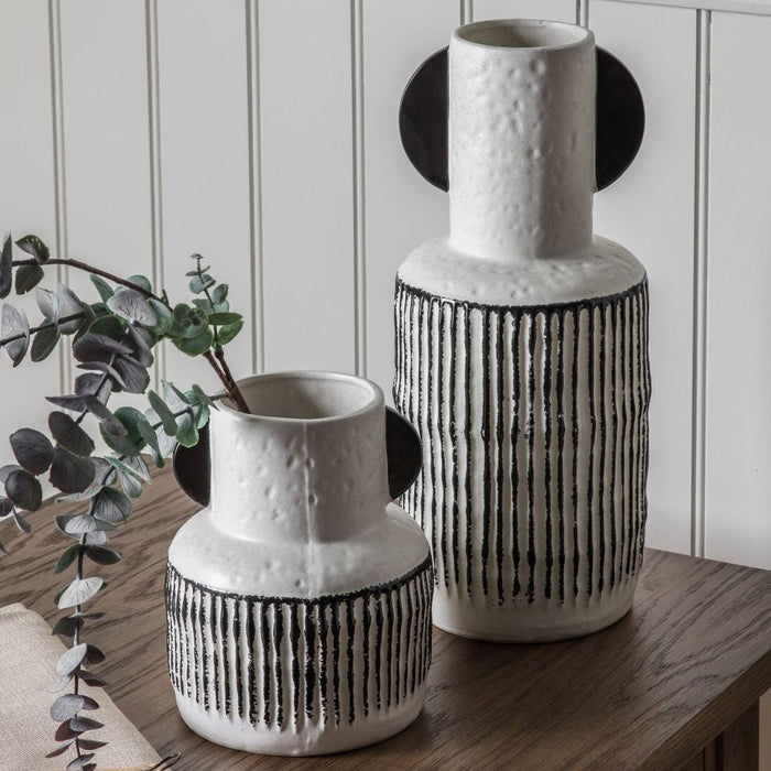 Seki Brown and Cream Large Vase