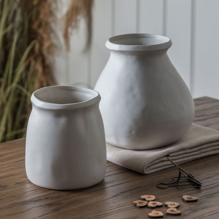 Tahara Cream Stoneware Vase