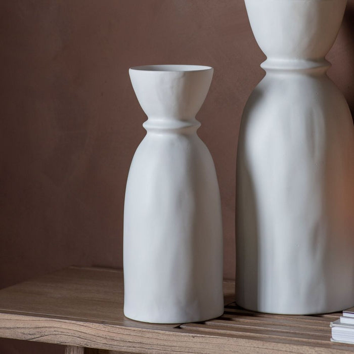 Takada White Small Bottle Vase