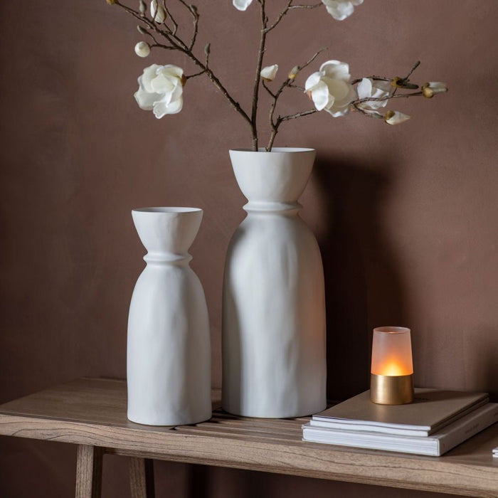 Takada White Small Bottle Vase