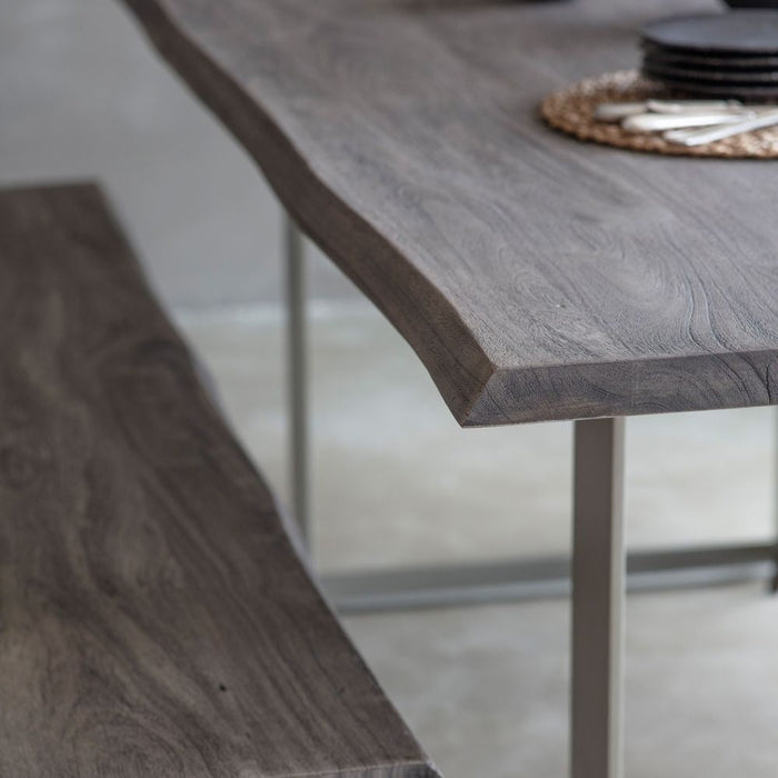 Huntington 200cm Grey Acacia Wood Dining Table